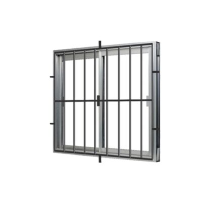 Ventana aluminio blanco corrediza con Rejas
